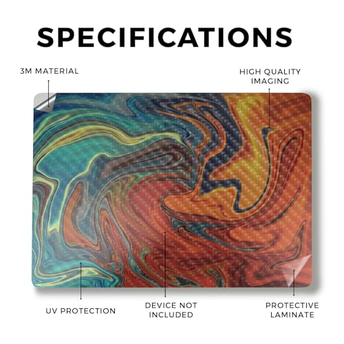 Image of Carbon Fiber Laptop Skin Compatible with Surface Laptop 7 15 inch (2024) - Lava Water - Premium 3M Vinyl Protective Wrap Decal Cover - Easy to Apply | Crafted in The USA by MightySkins