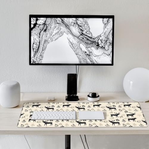 Grand tapis de souris de jeu silhouette d'élan pour clavier PC - 6