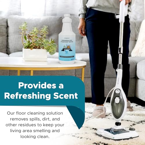 Image of Steam & Go Demineralized Water for Steam Mop - Clean Ocean Scent, 32 oz (Pack of 18) | Scented Floor Cleaner Solution, Ready-to-Use, Compatible with Any Steam Cleaner