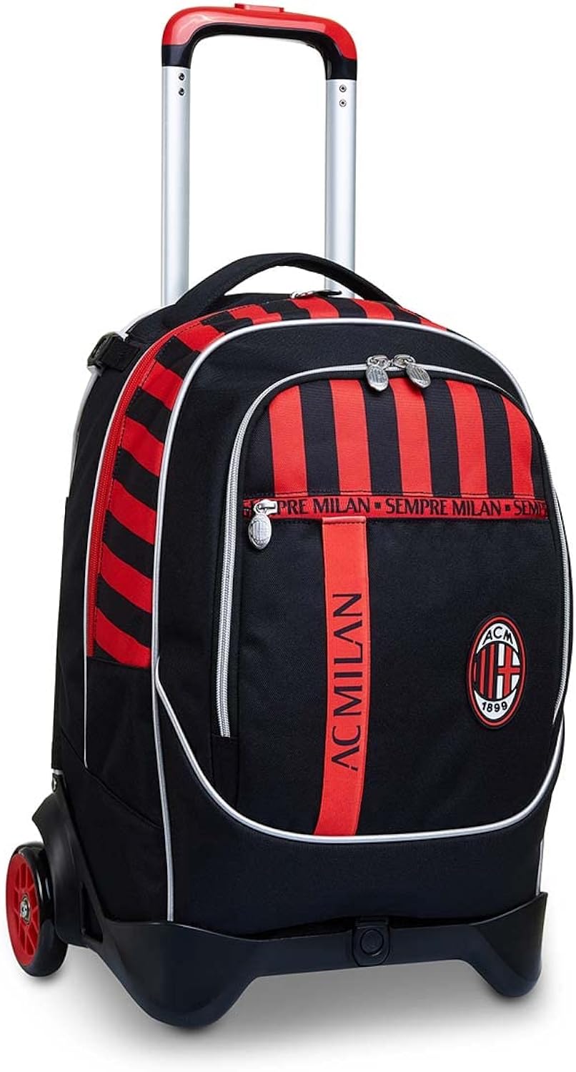 Milan Trolley Jack 2wd, Zaino Unisex - Bambini e ragazzi, Nero (Nero - Rosso), Taglia Unica Milan Trolley Jack 2wd, Zaino Unisex - Bambini e ragazzi, Nero (Nero - Rosso), Taglia Unica
