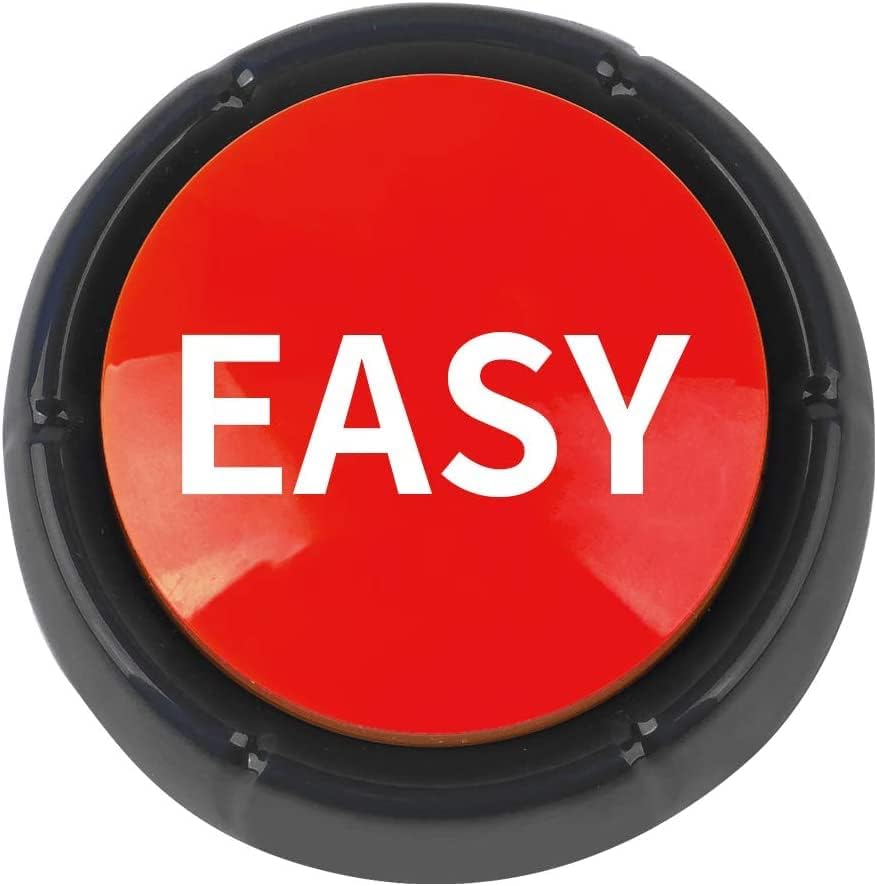 MyMealivos Easy Buzzer Button Toy - Gag Gifts, Game Addition, Stocking Stuffer (Easy)