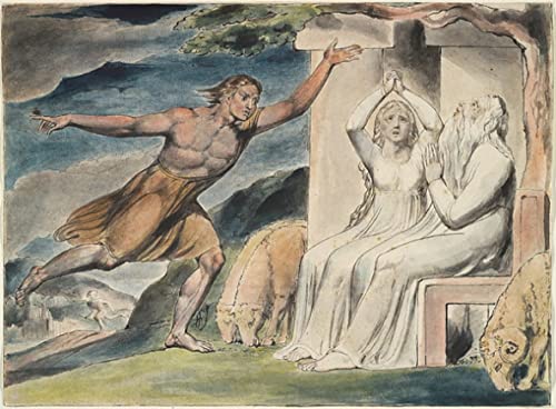 Lienzo de William Blake en formato 60x90cm con acabado vintage premium para salón o dormitorio