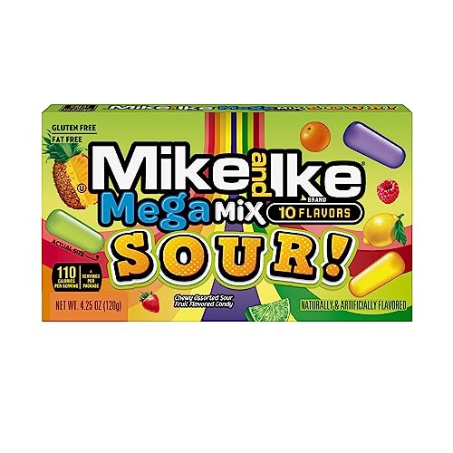 Image of Mike and Ike Candy, Mega Mix Sour, 4.25oz Theater Box, Pack of 12