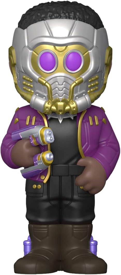 Funko Vinyl SODA: Marvel Friday What If - Starlord T'Challa - 1/6 Odds for Rare Chase Variant - Marvel Comics - Collectable Vinyl Figure - Gift Idea - Official Merchandise - for Kids & Adults