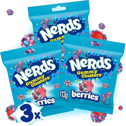 Gummy Clusters 3x 113g (339g) XXL Very Berry Berries Packung - Amerikanische Süßigkeit Original aus USA Einzigartig und Lecker - Mengenrabatt Ideal zum Sparen (3x Packungen)