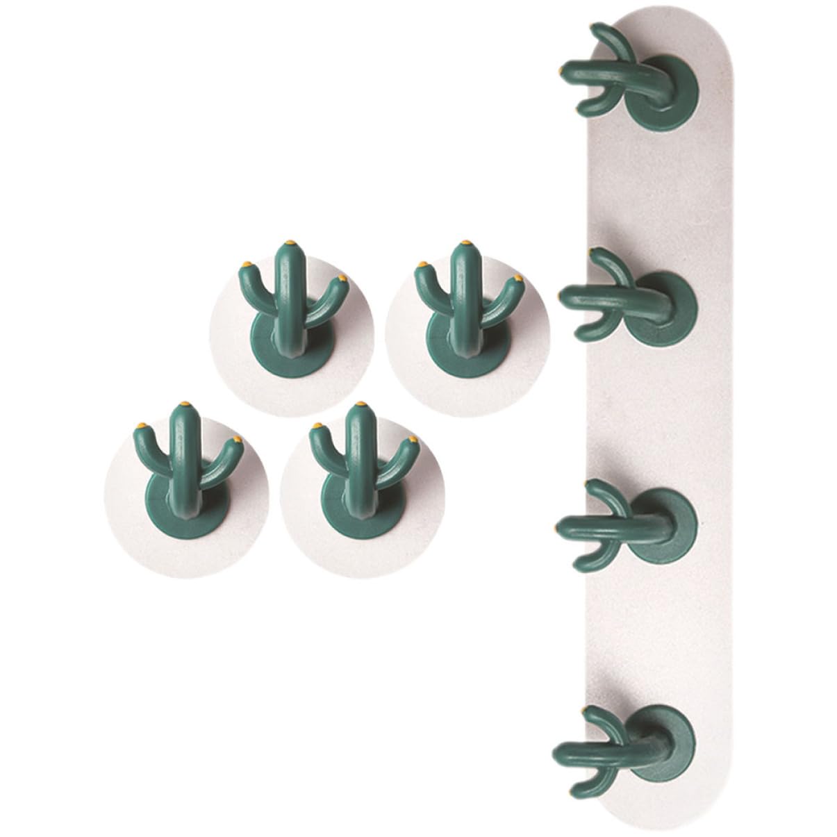 Ciieeo 2 Ganci Da Parete A Forma Di Cactus – Creativi E Senza Chiodi, Perfetti Per Corridoio E Ingresso