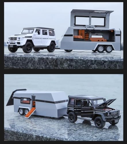 Image of 1:32 Marcedees G63 Trailer Diecast Metal Pull Back Car with 6 Openable Doors with Sound and Light Toy Decoration car Best Gift Toys for Kids 【Colors as Per Stock】