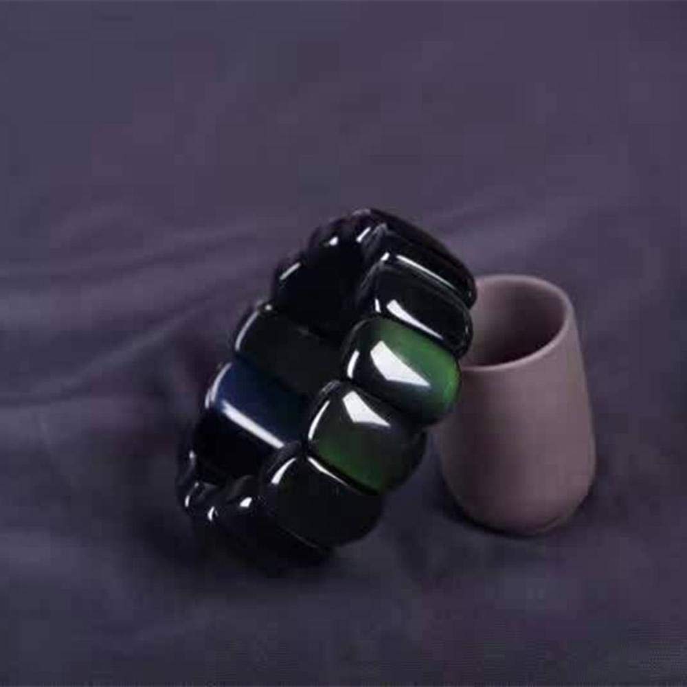 MGZDH  Natural Rainbow Eye Black yoshishi Hand Bracelet Bracelet Lucky Transport Obsidian Bracelets Jewelry