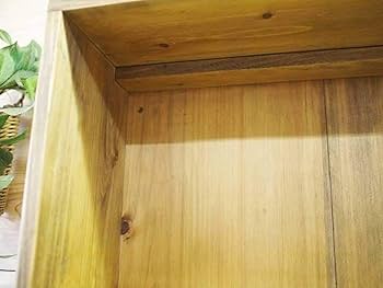 ブラウン　木製キャビネット　ガラス扉 木製キャビネット ガラス扉 オーク材突板 | 無印良品