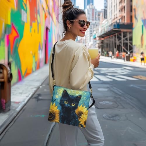 Image of HUGS IDEA Boho Bags for Women Leather Handbag Shoulder Bucket Crossbody Purse