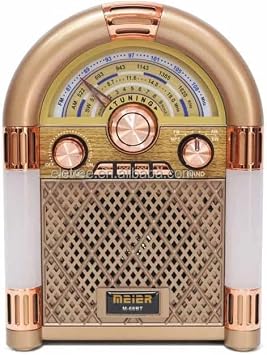 Meier M-68BT Retro Bluetooth Radyo FM AM SW 3 Bant  arjl  Ta nabilir Hoparl r USB TF Kart Destekli Nostaljik M zik Kutusu