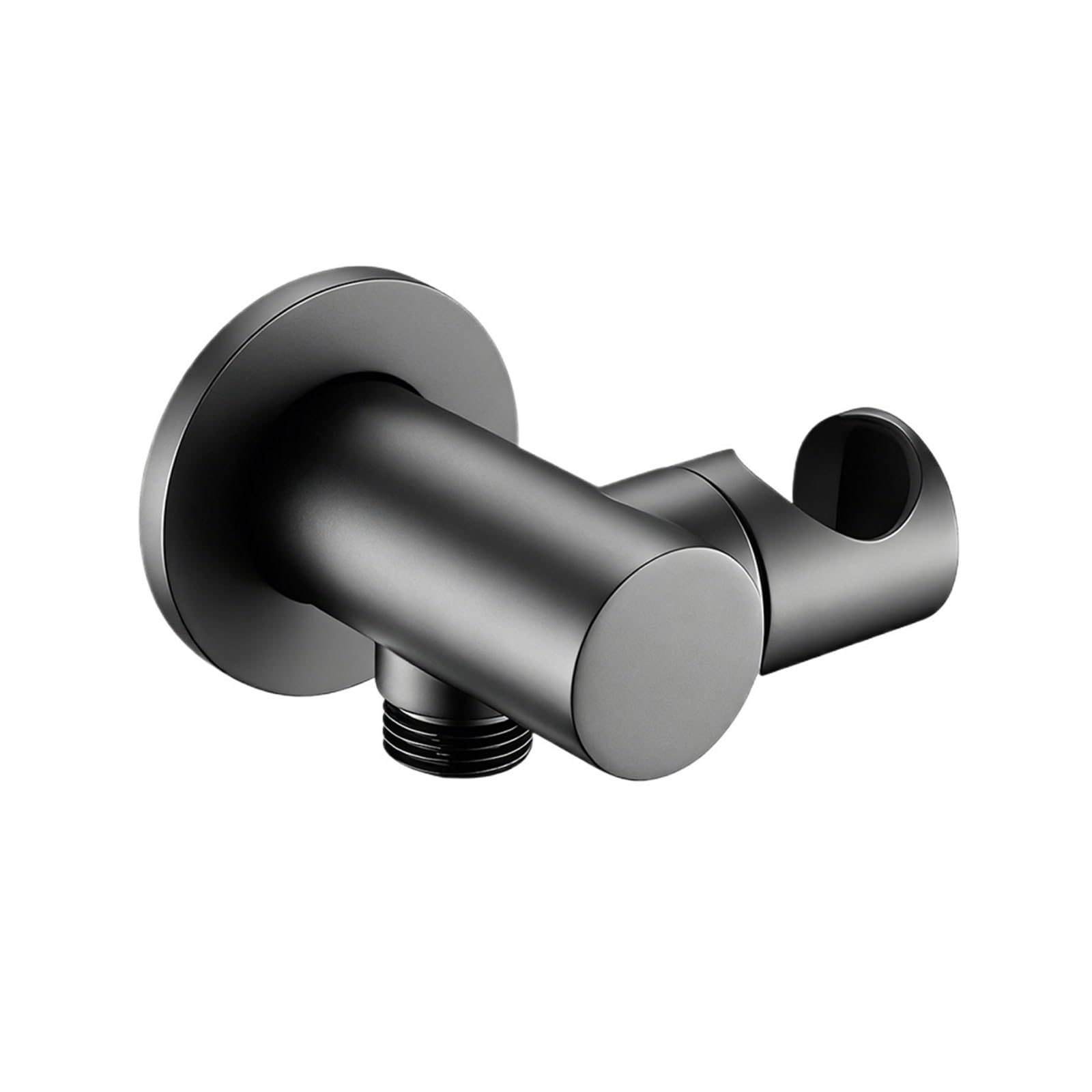 Xfhtycj Gunmetal 1Pcs Solid Brass Chrome Shower Holder Elbow Connector(Gunmetal)