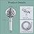 WHZeffect Handheld Shower Heads with ON/OFF Switch,Extra Long 79-inch Hose 8 Spray Settings High Pressure Detachable Showerhead,Built-in Power Sprayer to Clean Pets, Adjustable Angle Bracket,Silver