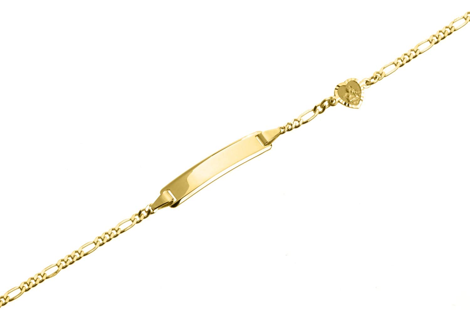 Gravurarmband für Babys/Kinder mit Herz, 333 Gold, inkl. Gravur, Länge wählbar von 12-16cm