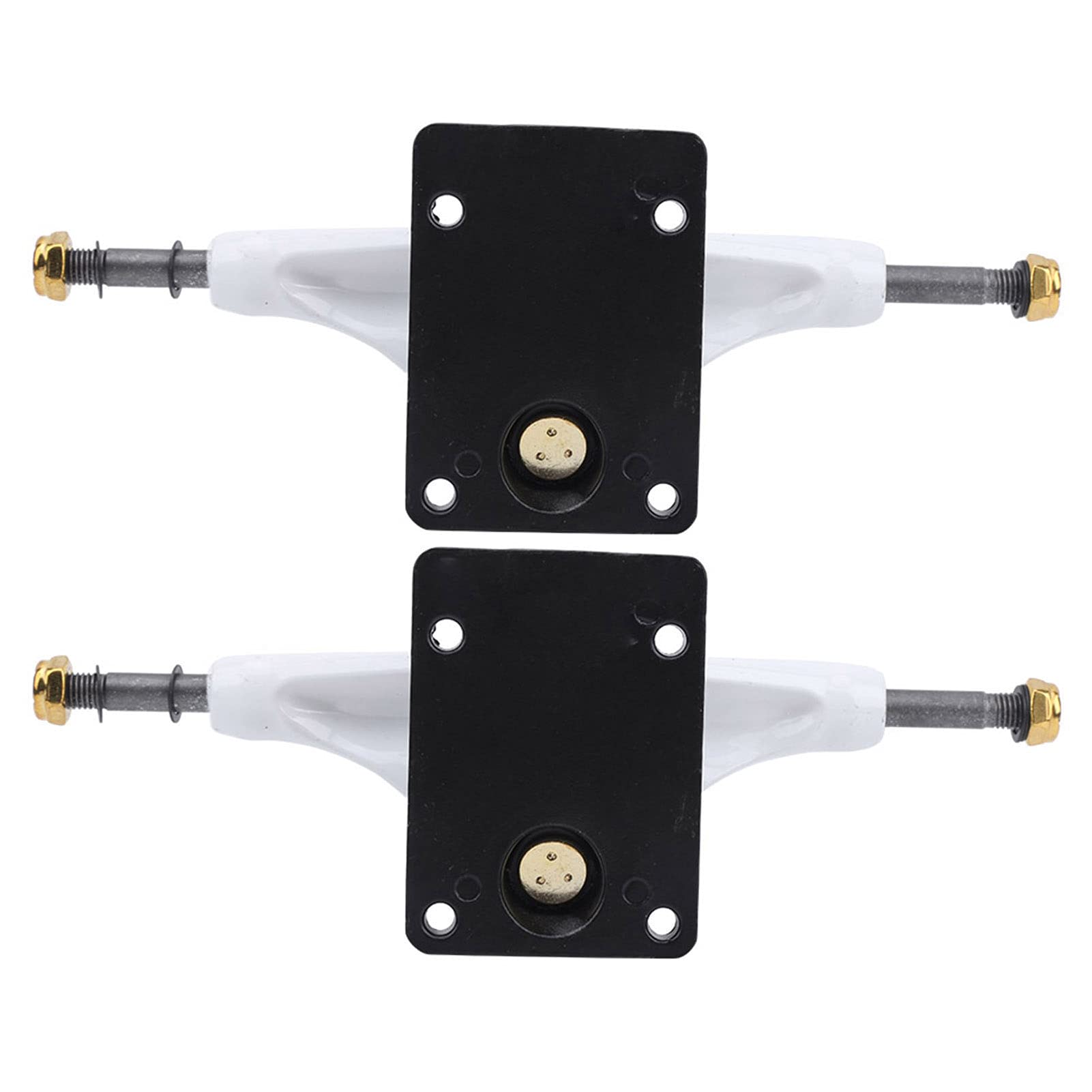 Skateboard Trucks, Skateboard Bracket 20cm Length 2PCS Aluminum Mg Alloy Professional Small Size and Lightweight Longboard Stand for Outdoor Sports Skateboarding (White)