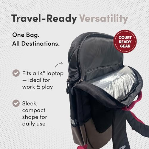 Image of CRBN Pickleball - Backpack - Pro Team Pickleball Bag - Padded Compartment with Space for 3 Paddles, Shoes & More
