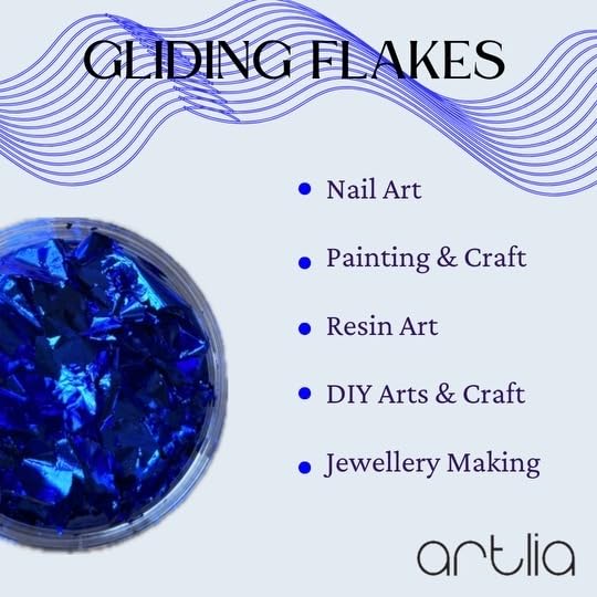 Artlia Gliding Flakes for Resin Art | Nail Designs | Card Making, and Other Decorative Crafting Projects and Resin Frame Design (Blue) 3
