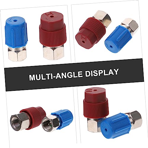 Cabilock - Adaptadores rápidos para aire acondicionado automotriz, 2 piezas, con rosca interna, acoplador para línea de refrigeración miniatura 6