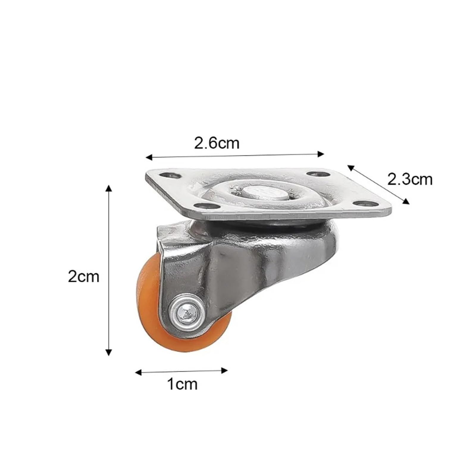 Universelle Möbelrolle mit weichen Gummirollen | 360° drehbare Riemenscheibe for Müllaufbewahrungsboxen, robust, drehbar(Brown,24PCS)