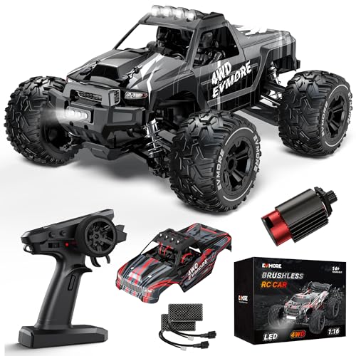 Evmore 1/16 Brushless RC Cars for Adults & Boys, Fast 34 Mph, Electric 4WD High Speed RC Car...