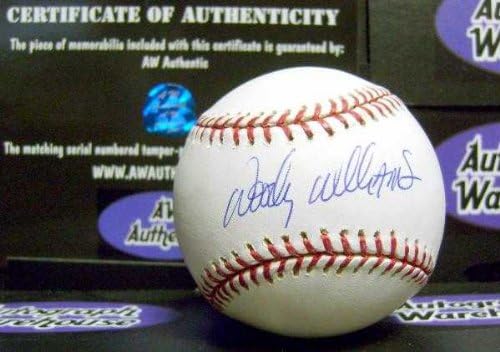 Woody Williams autographed baseball (OMLB Stl Cards All Star Padre) AW Certificate of Authenticity Hologram