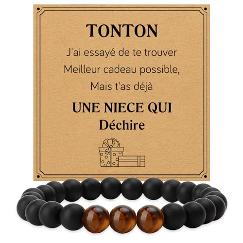 Fodfgxf Cadeau Tonton Bracelets Cadeau Pour Tonton Original Idée Cadeau Tonton Anniversaire Annonce Grossesse Tontons Noël Saint Valentin Cadeaux Homme...