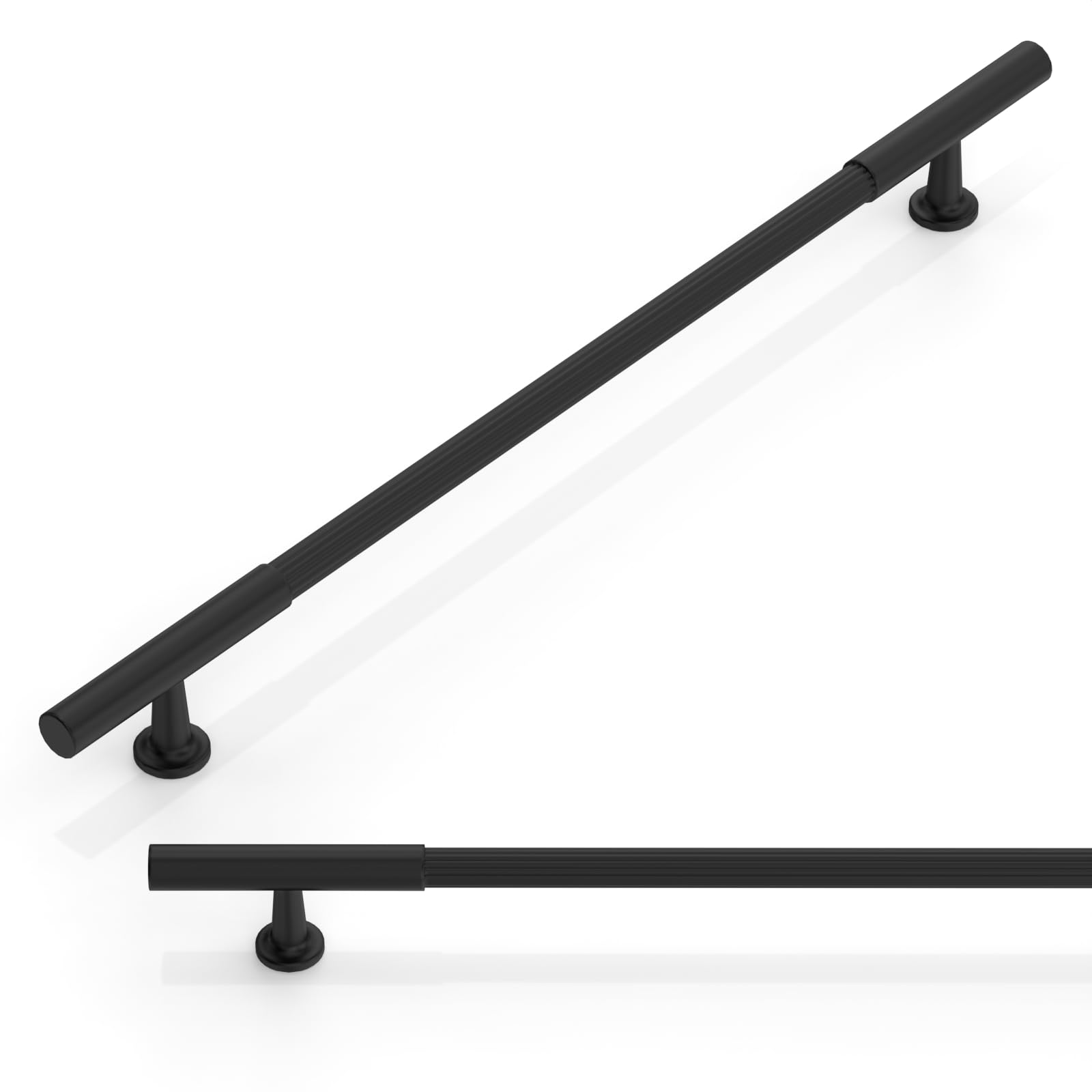 Talentedeco 10 Pack Matte Black Cabinet Pulls 10 Inch(256mm) Kitchen Cupboard Handles Cabinet Hardware for Drawer Pulls