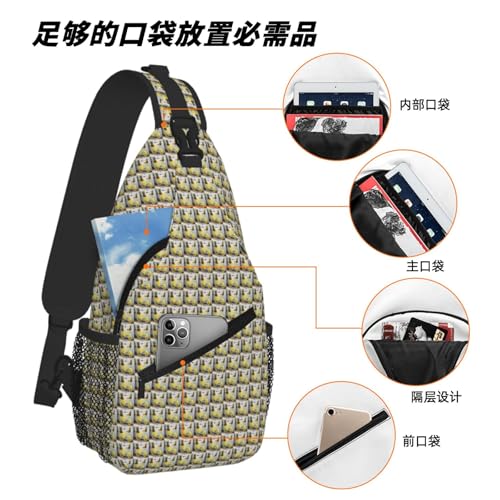 Bolsa de pecho con estampado de piña ajustable para senderismo 6