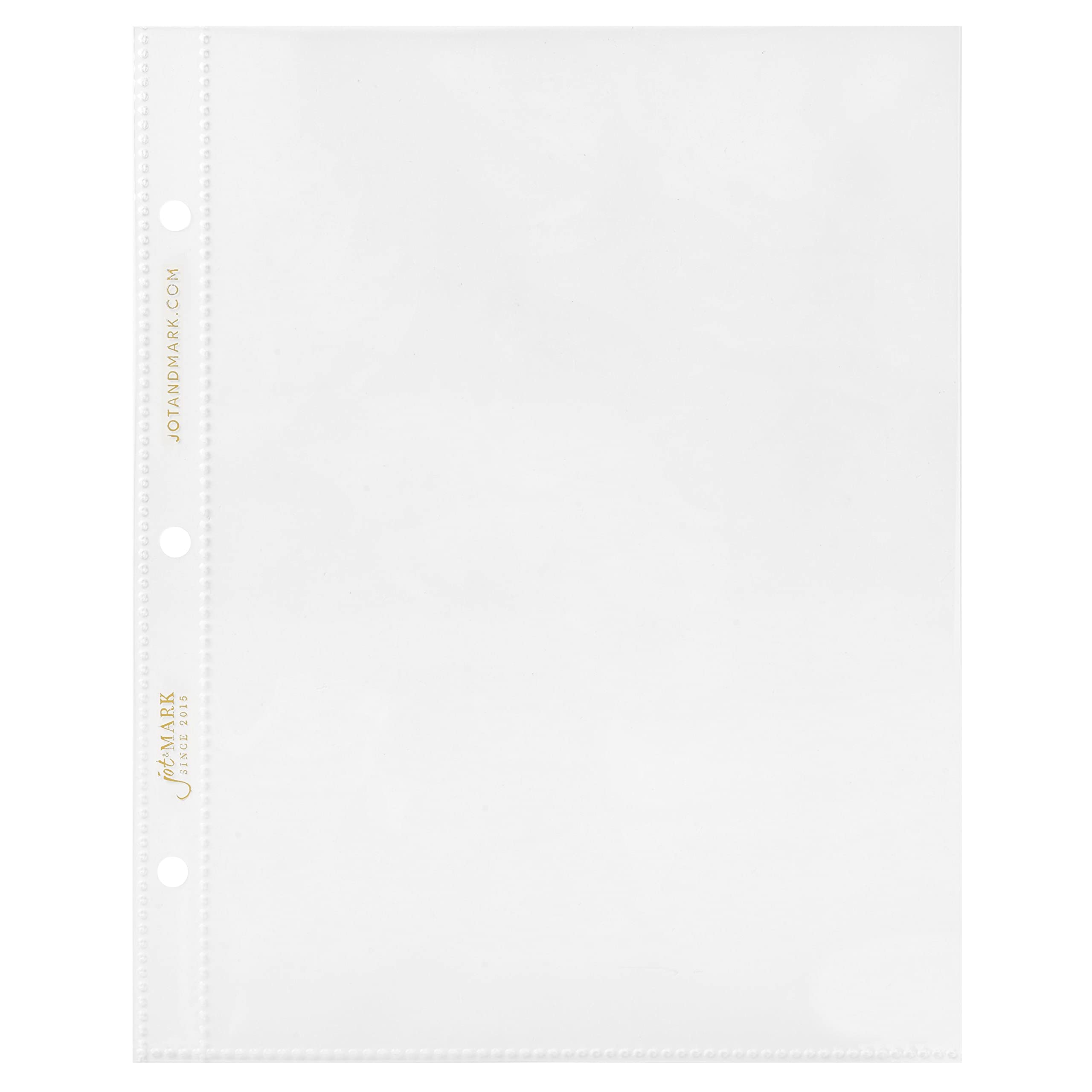 Jot & Mark Binder Page Protectors for 4x6 Recipe Cards or Photos (25 Count) | Crystal Clear Plastic Archival Sleeves fit 3 Ring Binders (8.5" x 9.5", 1 Pocket) - Image 6