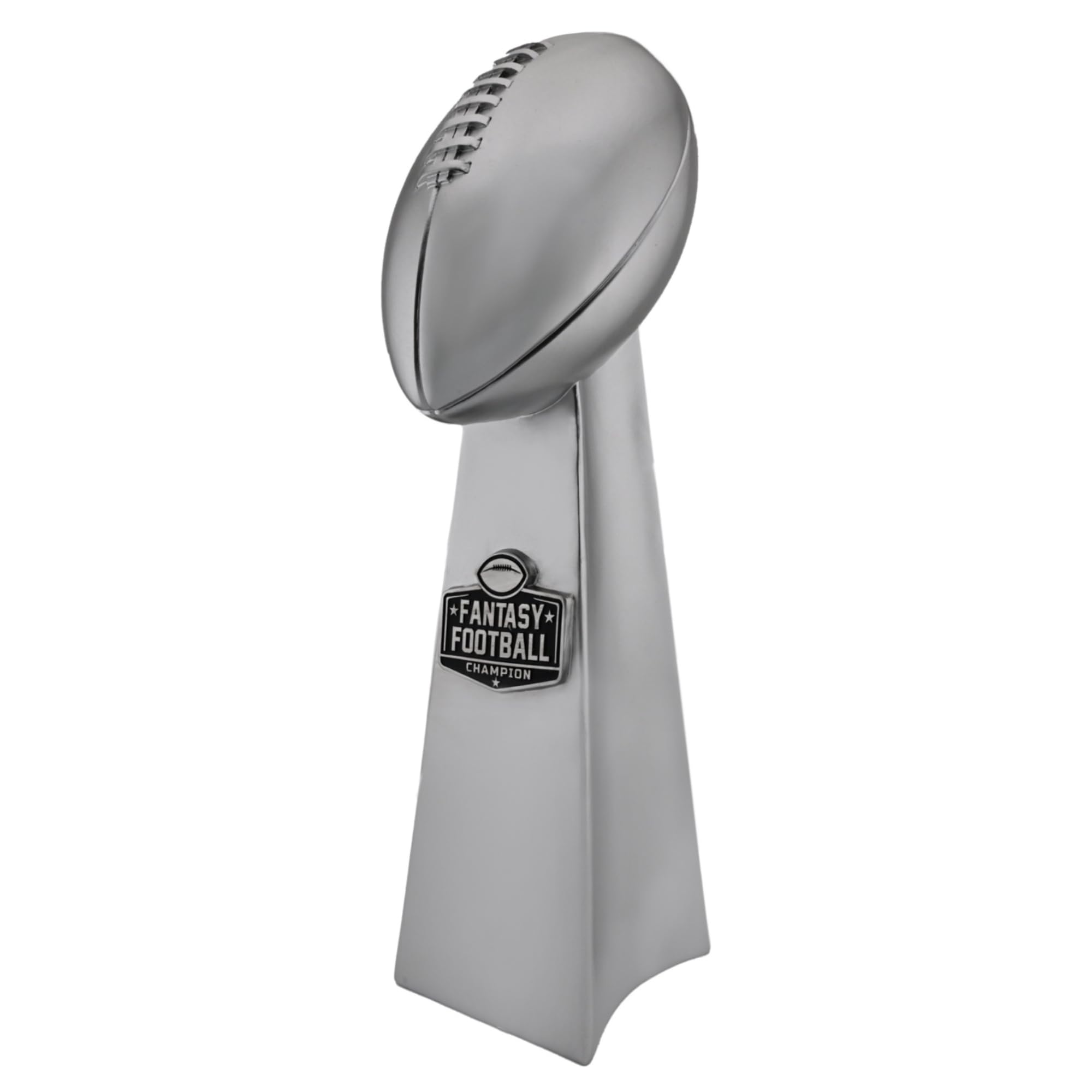 Trofeo Fantasy Football Championship – Replica del trofeo di calcio con finitura argentata per vincitore della lega, trofeo fantasy premium da esposizione, durevole trofeo Fantasy Football Award