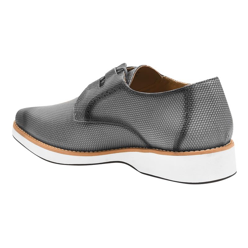 Image of LIBERTYZENO Mens Knitted & Animal Print Genuine Leather Adults Lace Up Oxford Dress Shoes for Easter Gift
