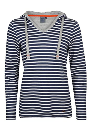ELKLINE Damen Sweatpullover Favorite Sweatshirt, darkblue-White, 40