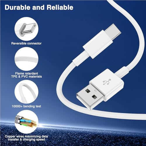Image of Car Carplay Cable USB to USB C Cable for iPhone 16 15 Pro Plus Pro Max,3-Pack 3.3FT USB A to USB C Cable for iPad Pro /Air /Mini,for Samsung S24 /S23 /S22 /S21,for MacBook Pro /Air and More