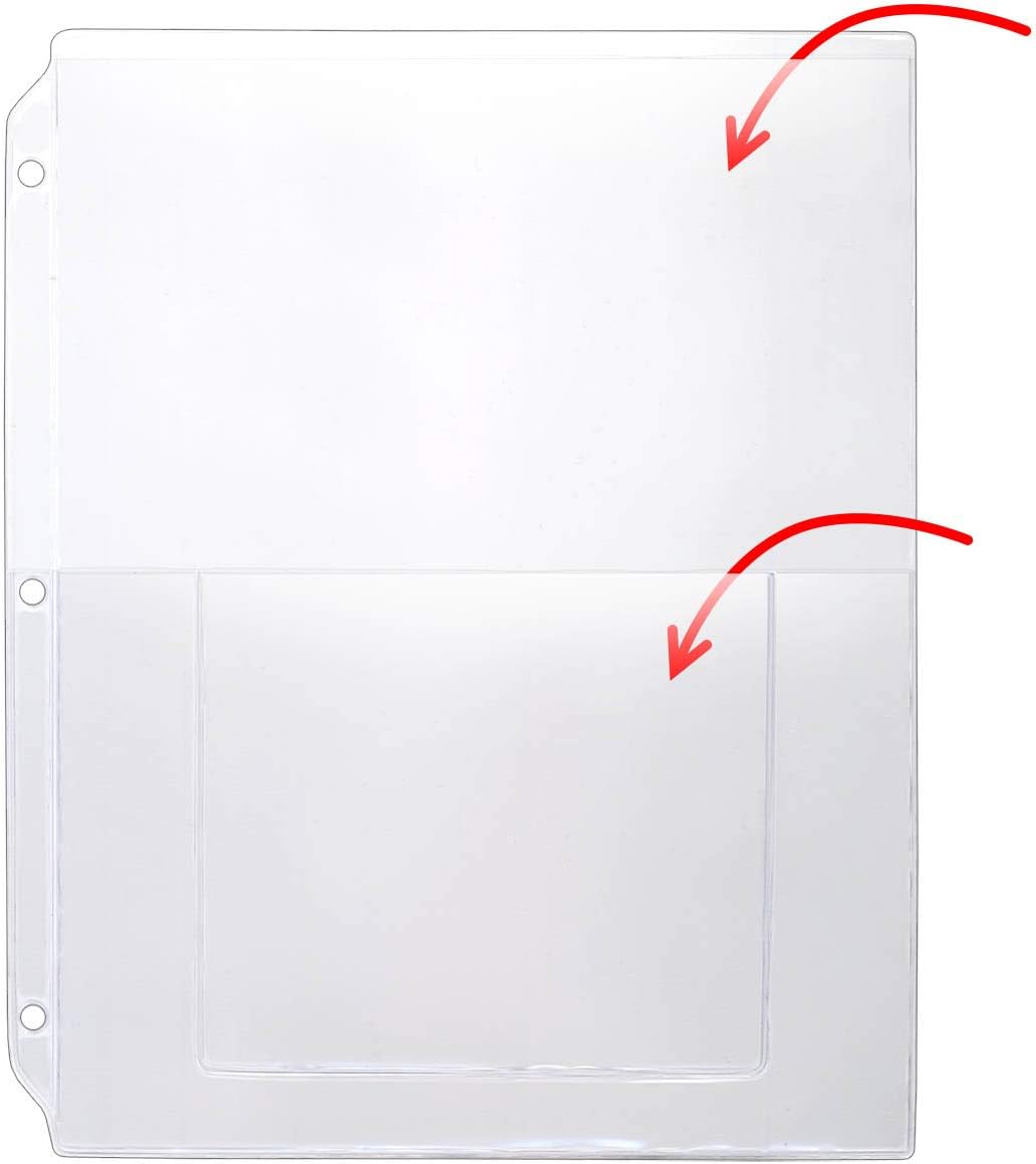 StoreSMART - Plastic Sheet Protector for 3-Ring Binders- 8 1/2" x 11" - Open Short Side - with CD/DVD Pocket - 10-Pack - VH405-10