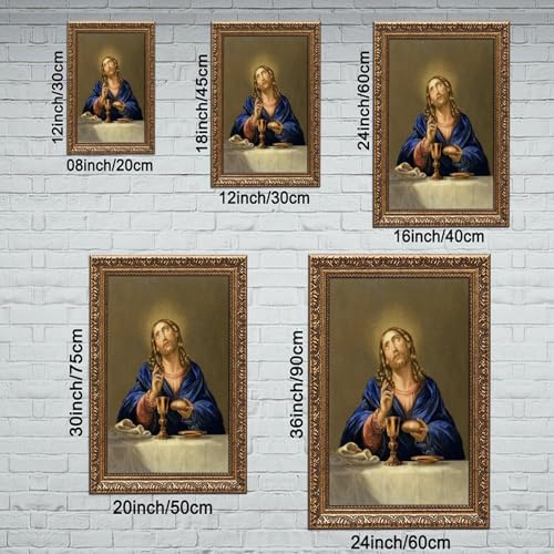 Impression sur toile Jésus-Christ Kitsch idée cadeau originale pour décoration murale - 2