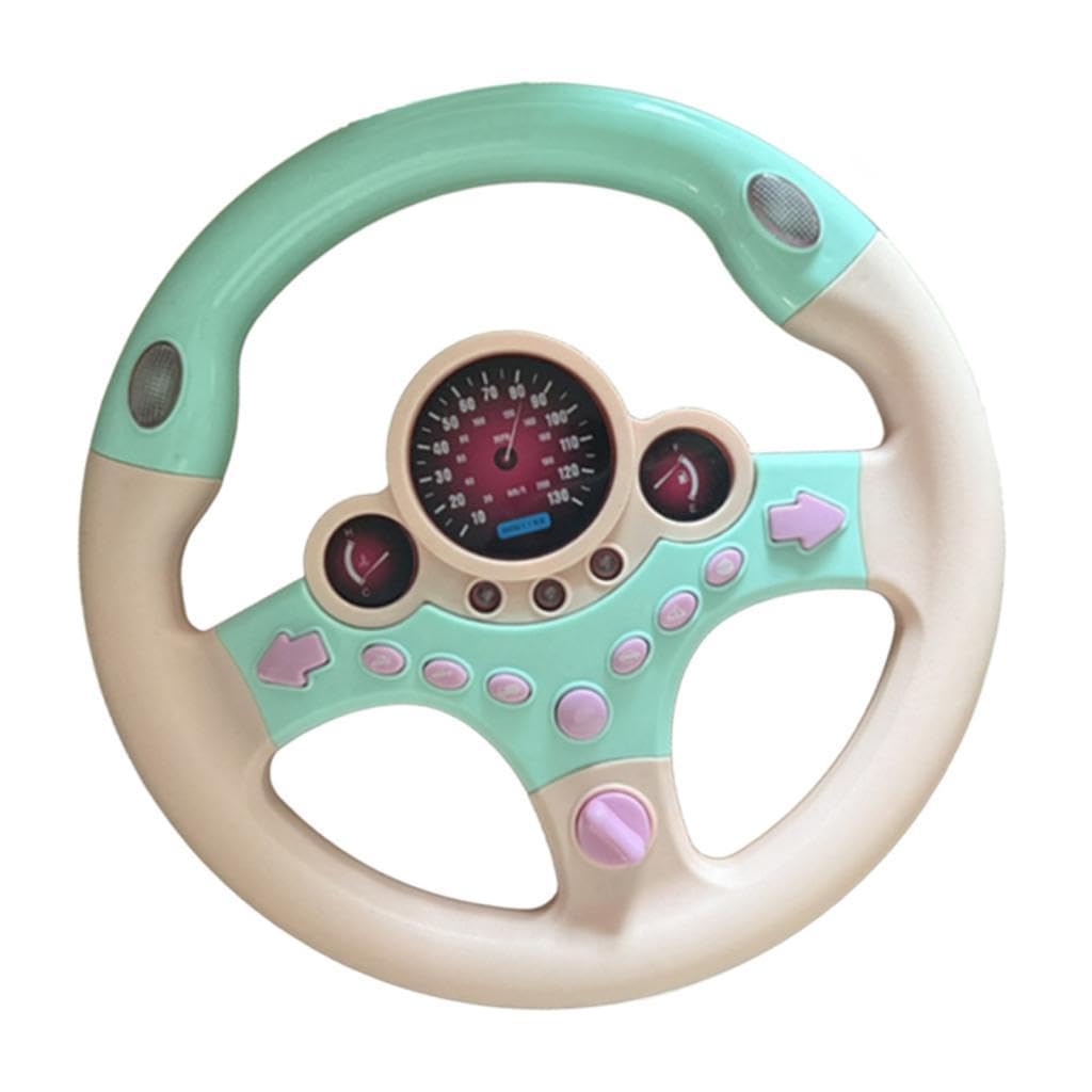 Simulazione Volante Giocattolo Volante per Bambini con Sensori di Movimento Funzione di Guida Simulata E Musica Adatto per Gioco di Ruolo Regalo, Rosa