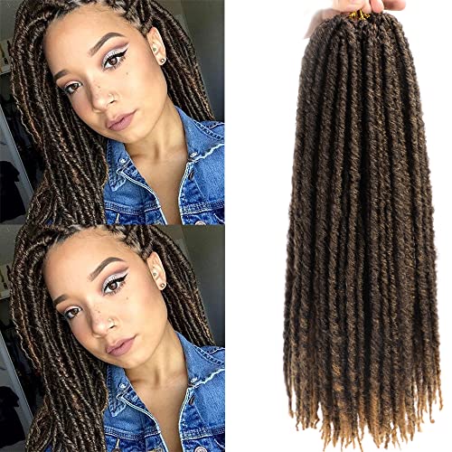 Goddess Locs hair Straight Faux Locks Crochet Hair 18 inch 6packs For Black Women Soft Crochet Faux Locks 6 Packs Long Pre Looped Goddess Faux Locks Crochet Braids