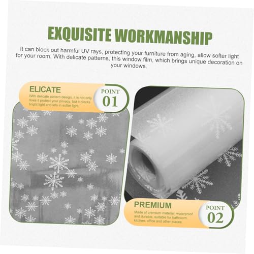 Película Para Ventanas Healifty PVC Blanca Mate 200x45 cm miniatura 4