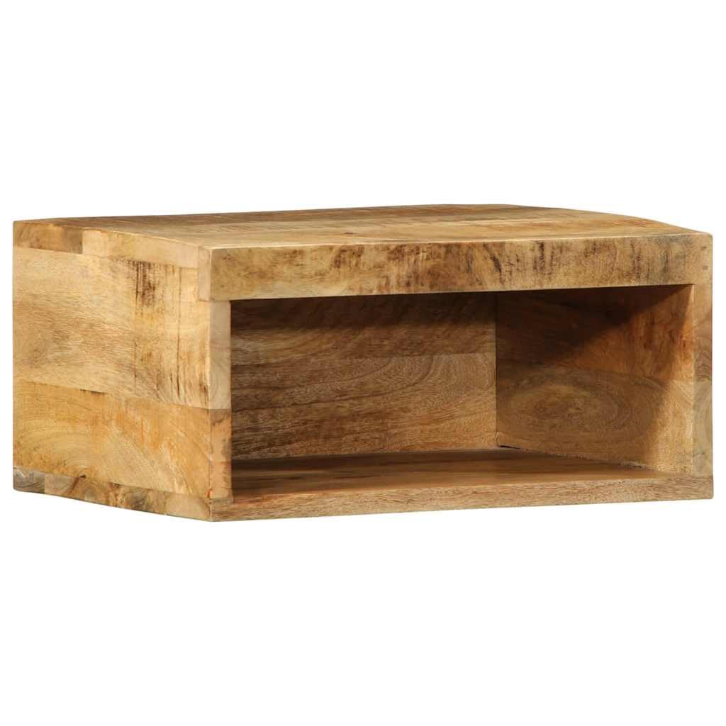 TV-Wandschrank 40x30x19 cm Massives Mangoholz | Wandmontierbar, viel Stauraum für DVDs und Buecher, pflegeleicht mit feuchtem Tuch