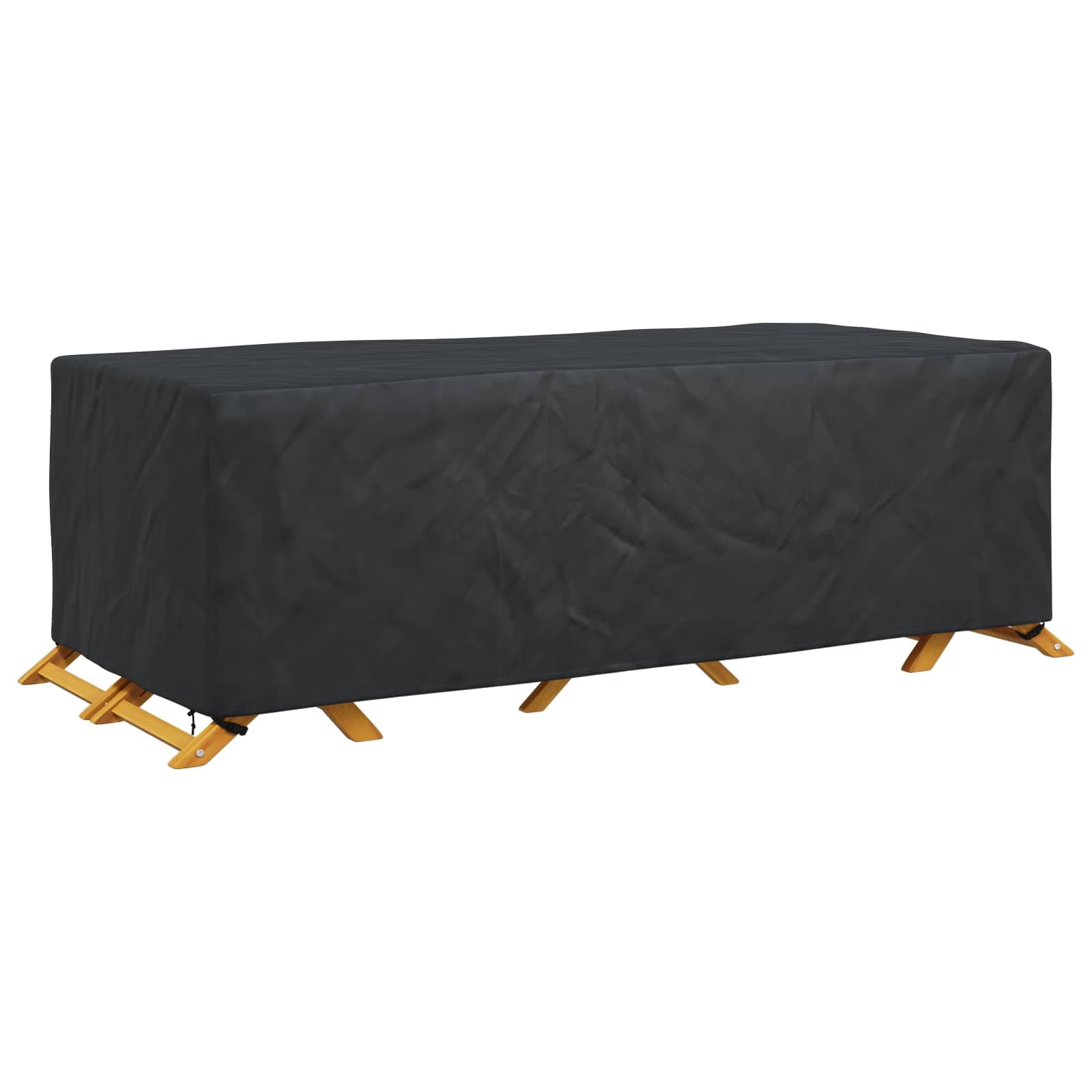 vidaXL Furniture Cover Plain Black 300 x 140 x 90 cm 420D, Garden Shield, Rectangular Outdoor Cover, Modern Furniture Guard, UV-Resistant, Waterproof Materials, All Weather Protection