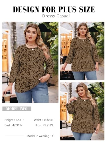 Image of Chulianyouhuo Womens Plus Size Tops 3 /4 Sleeve Casual T Shirts