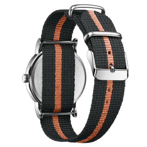 Image of LN LENQIN Mens Watches Unisex Military Sport Nylon Strap Stylish Luminous Fashion Analog Quartz Watch for Men Waterproof Army Tactical Casual Wristwatch