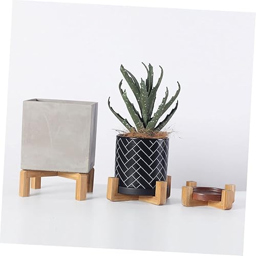 Miniatura 4 de GANAZONO Soporte de cuatro patas para macetas de mesa, soporte para macetas para exteriores e interiores, estante para plantas, estante de madera,