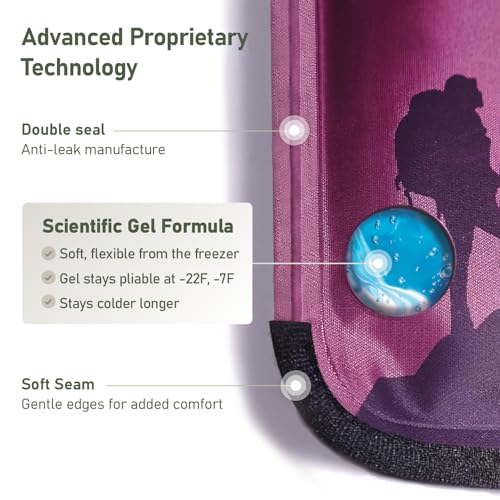 Image of Flexible Neck Ice Pack Wrap, Soft Gel Ice Pack for Pain Relief, Hands-Free, Cervical Recovery (8 inch x 23 inch) - Purple
