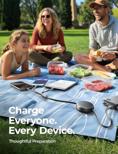 LISEN Retractable 3-in-1 Multi Charging Cable w/ USB-C, Lightning & Micro USB (Black) - image 7