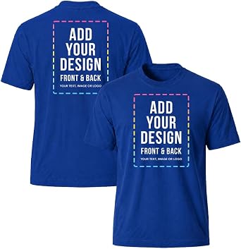 Custom T-Shirts - Personalized, Customized Cotton Tees - Create Your Own with Photo, Text, Name or Logo for Men and Women