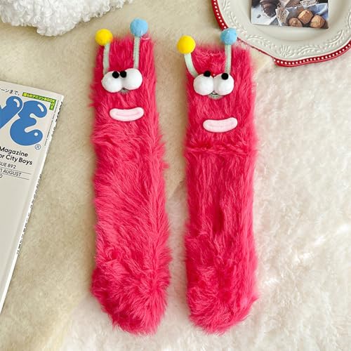 Image of TFTSR Crazy Funny Fuzzy Silly Socks for Kids Women,Girls Fluffy Slipper Novelty Fun Socks,Boy Men Cute Cozy Soft Animal Socks