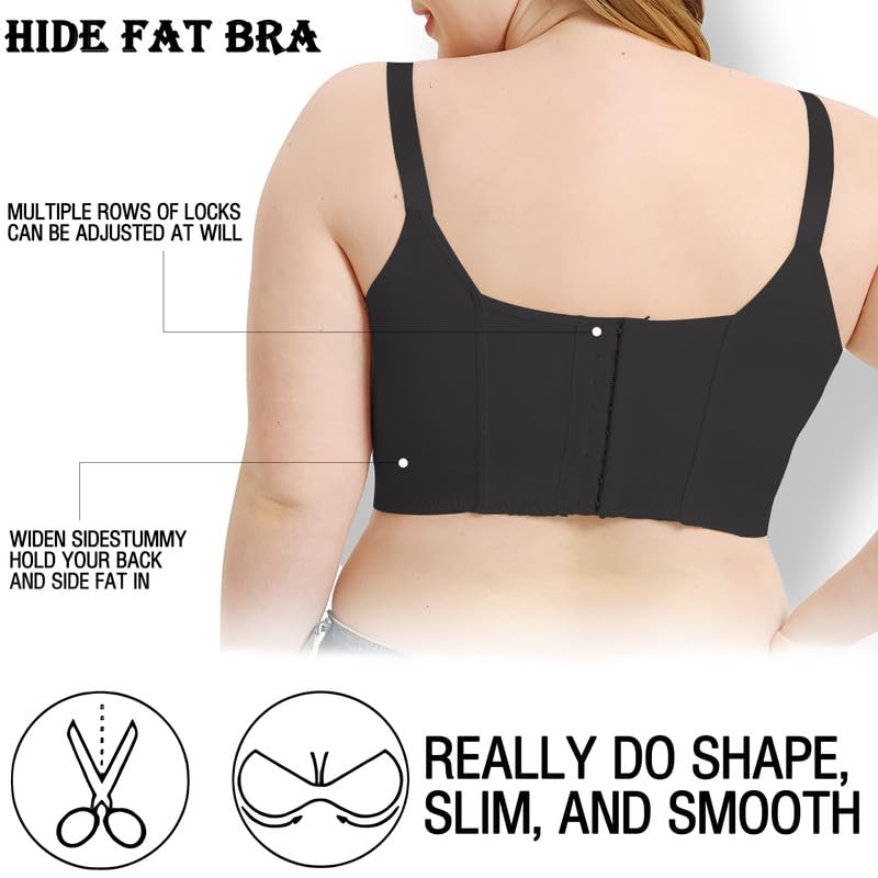 Women's Filifit Shapewear Uplift Bra Hide Back Fat Full Back Smoothing Coverage Bras Push Up4