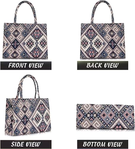 Image of Women Multicolor Tote Bag Stylish Versatile Messenger Handbag