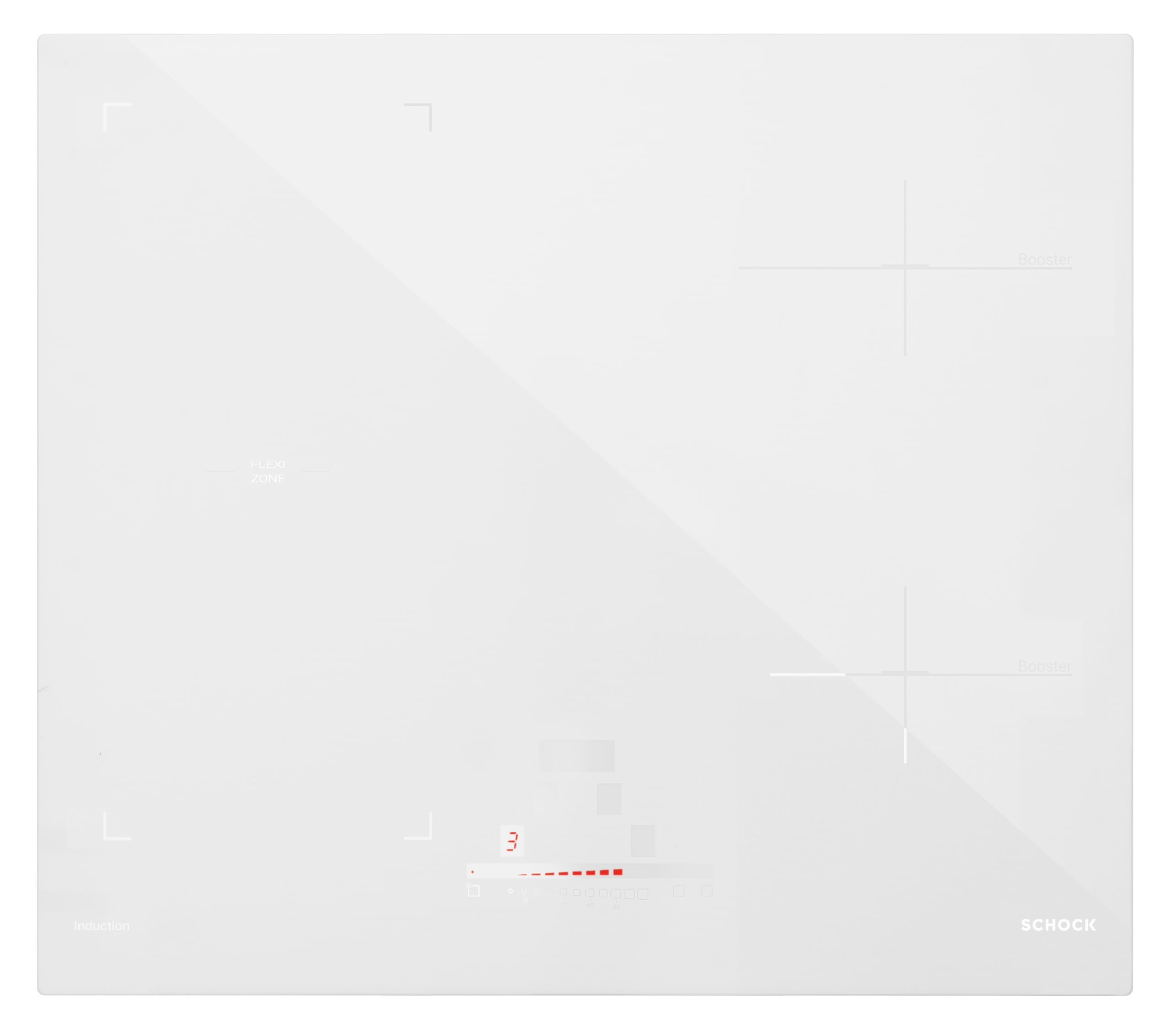 Schock Weiß Matt | Induktionskochfeld 60 Cm, 4 Kochzonen, 11 Leistungsstufen, Mattweiß